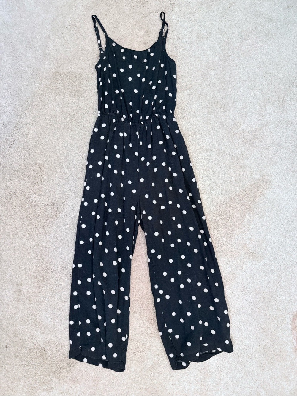 abercrombie kids • navy polka dot Jumpsuit
